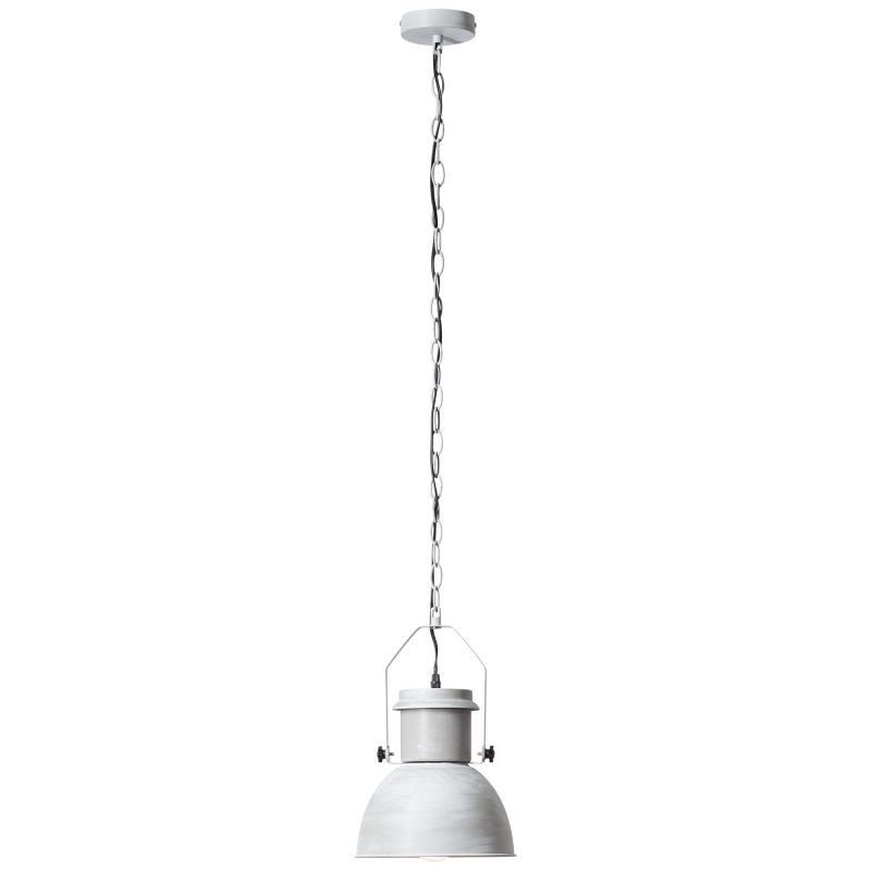 Brilliant 93590/70 SALFORD - Industriální šedý závěsný lustr na řetězu Ø 23cm