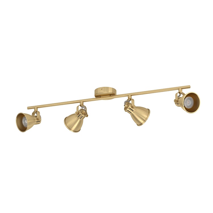 Eglo 900173 SERAS - Retro stropní čtyřbodové mosazné svítidlo + LED žárovky