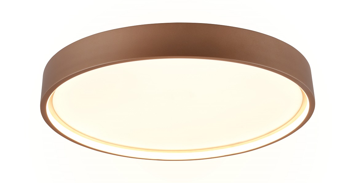 Trio Leuchten 641310265 DOHA - Stropní hnědé kulaté svítidlo, 3x režim svícení, LED 29W, 2300 + 3000+ 4000K, Ø 45cm