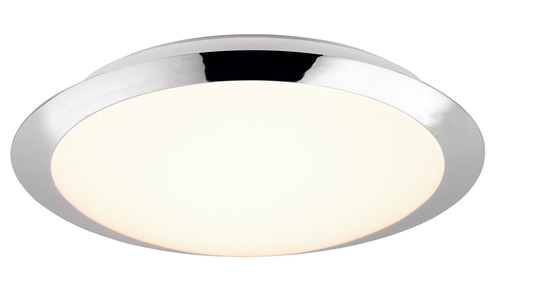 Trio Leuchten 680310106 UMBERTO - Stropní koupelnové svítidlo v lesklém chromu IP44, 12W, 3000K, Ø 29cm