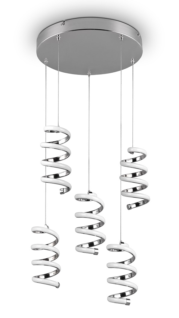 Trio Leuchten R34185306 LAOLA -Moderní LED lustr nejen nad jídelní stůl stmívatelný vypínačem, LED 40W, 4000K, Ø 45cm