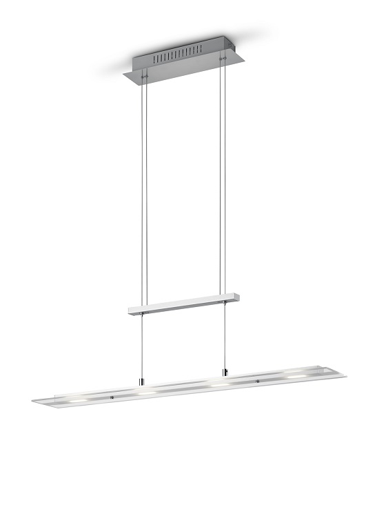 Trio Leuchten R32004107 MILOS - Závěsné stahovací svítidlo v matném niklu , LED 20W, 3000K, 80cm