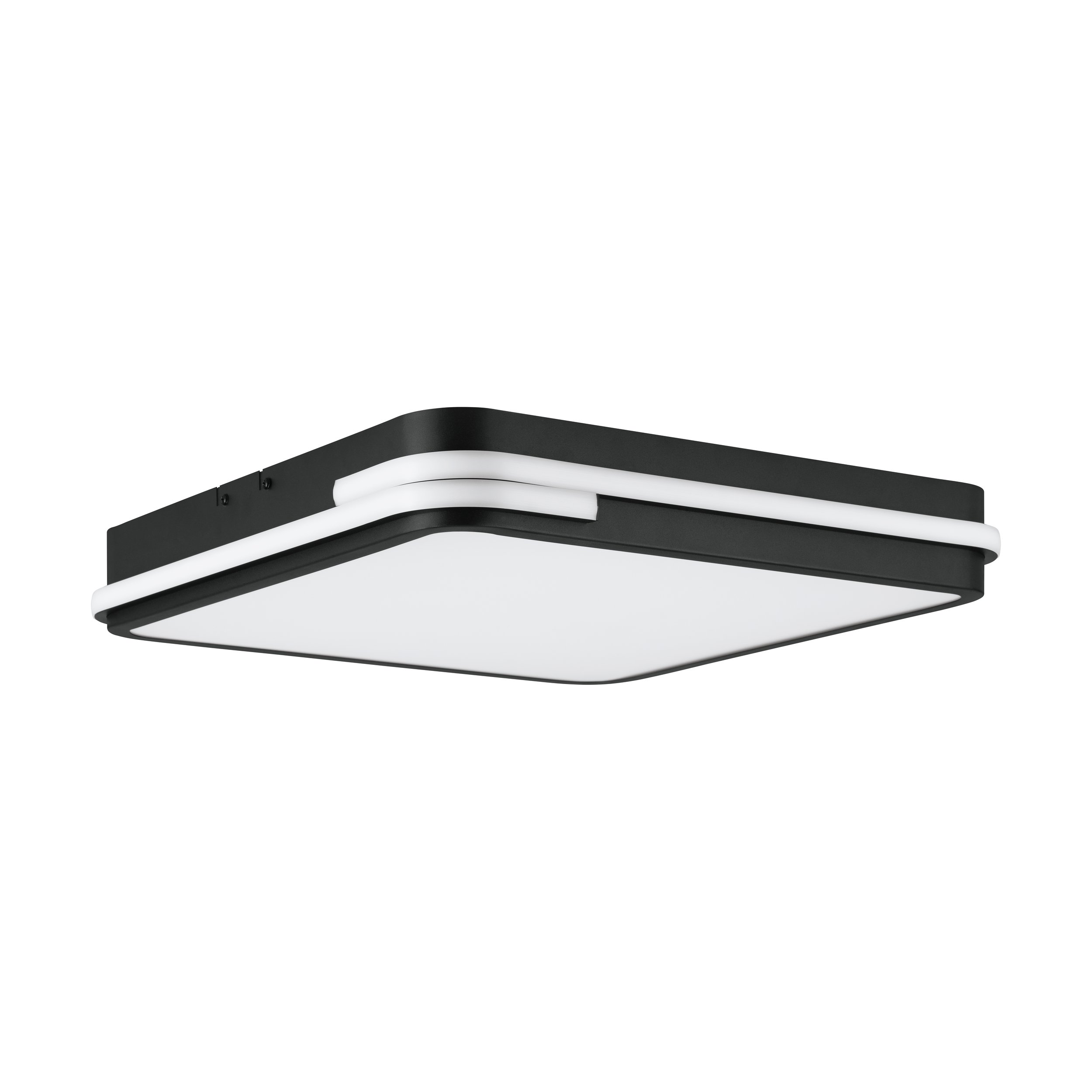 Eglo ZIGBEE 900477 GENOVESE-Z - Stropní černé LED RGB svítidlo ovládané ovladačem, nebo z mobilní aplikace, LED 22W, 47 x 47cm