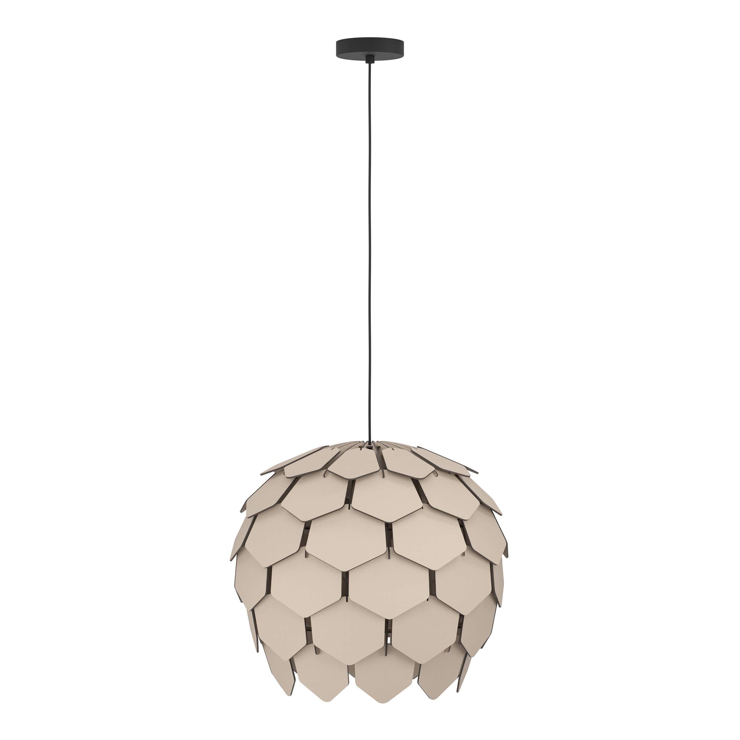Eglo 900847 MATTANZA - Stropní lustr se dřevěným stínidlem, 1 x E27, Ø 49,5cm