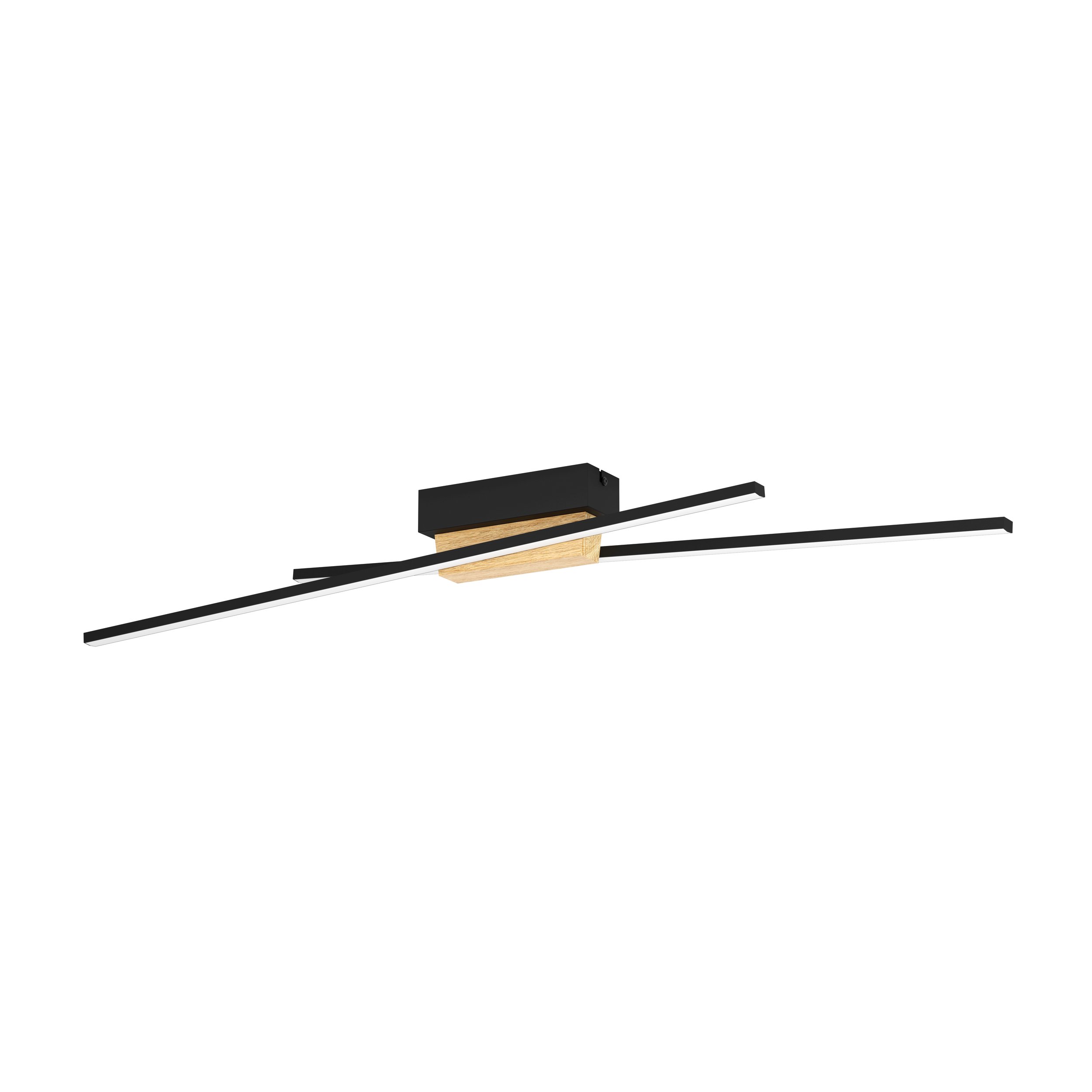 Eglo 900488 PANAGRIA - LED stmívatelné svítidlo v černé barvě se dřevem, 26W, 3000K, 93,5cm