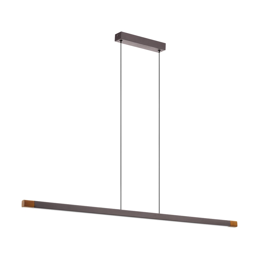 Eglo 900175 LISCIANA - LED stmívatelné závěsné svítidlo v šedé barvě se dřevem, LED 22W, 3000K, 126cm
