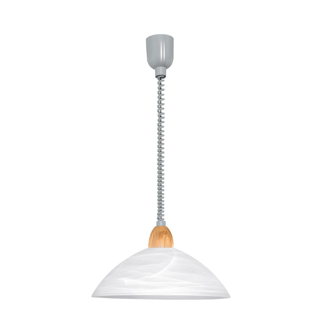 Eglo 87009 LORD 2 - Kuchyňský stahovací lustr s alabastrovým skleněným stínidlem, 1 x E27, Ø 36cm