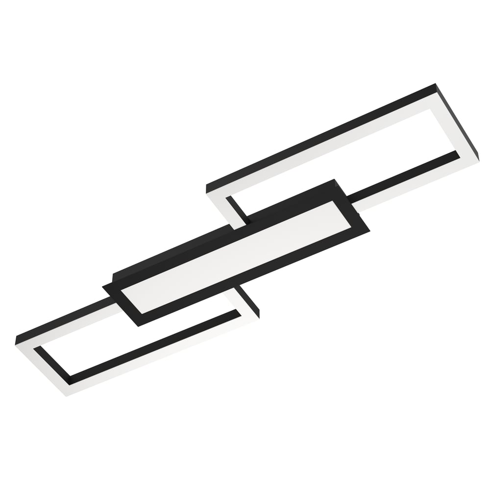 Eglo 99792 MONIROTE - LED stropní svítidlo s dálkovým ovladačem v černé barvě, LED 37W, 78 x 26cm, 3000K - 6500K