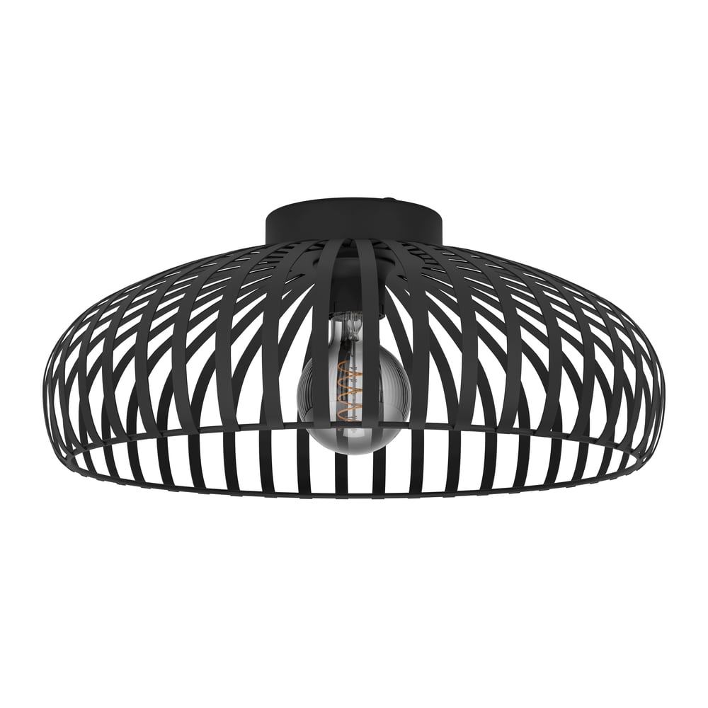 Eglo 900721 MOGANO 3 - Černý stropní lustr ve vintage stylu, 1 x E27, Ø 43cm