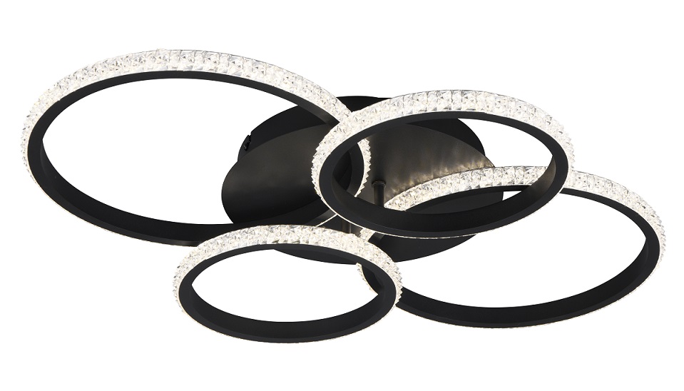 Trio Leuchten R67364132 CIRES - Stropní lustr stmívatelný klasickým vypínačem, LED 27W, 4000K, 3400lm, 65 x 49cm