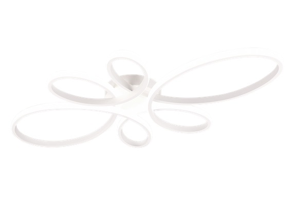 Trio Leuchten 645619131 FLY - Stropní bílý lustr stmívatelný klasickým vypínačem, LED 32W, 4000K, 3900lm, 83 x 45cm
