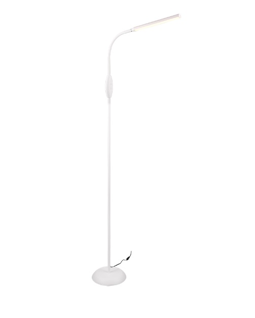 Trio Leuchten R47641101 TORO - Dotykem stmívatelná bílá čtecí lampa 3000+4000+5000K, LED 5W, 145cm