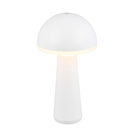 Trio Leuchten R57716131 FUNGO - Venkovní přenosná nabíjecí lampička v bílé barvě, IP54, LED 2W, 3000 + 4000 + 6500K, 31cm