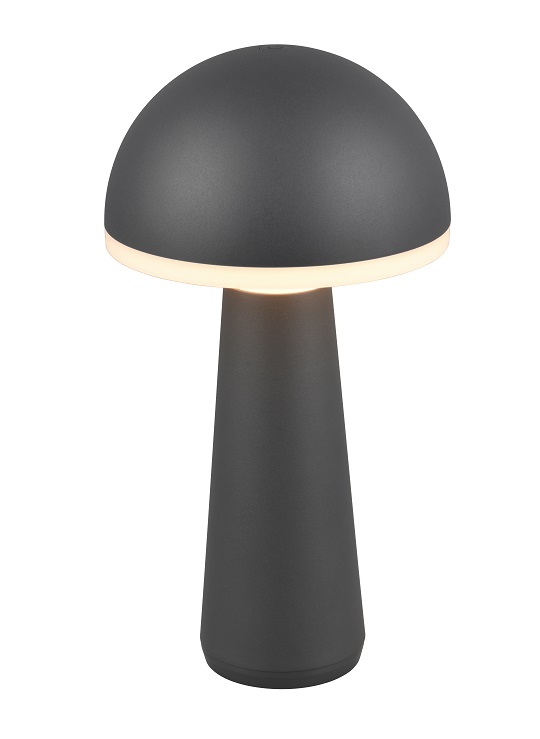 Trio Leuchten R57716142 FUNGO - Venkovní přenosná nabíjecí lampička v antracitové barvě, IP54, LED 2W, 3000 + 4000 + 6500K, 31cm