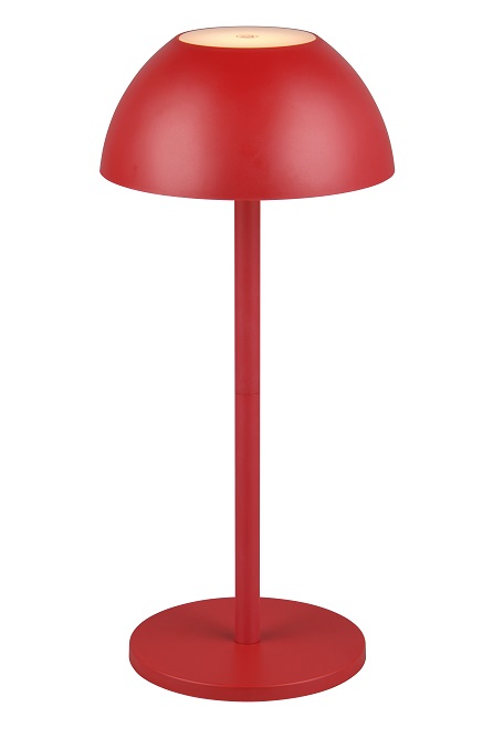 Trio Leuchten R54106110 RICARDO - Venkovní přenosná nabíjecí lampička v červené barvě, IP54, LED 1,7W, 3000K, 30cm