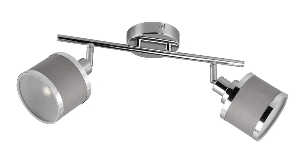 Trio Leuchten 812100206 AROSA - Elegantní stropní svítidlo s textilními stínidly, chrom lesk, 2 x E14