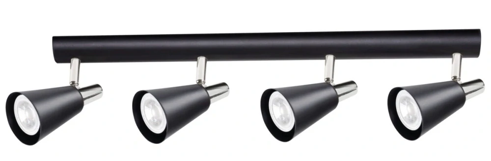 Kanlux 33097 SEMPRA - Stropní bodové svítidlo v černé barvě, 4 x GU10