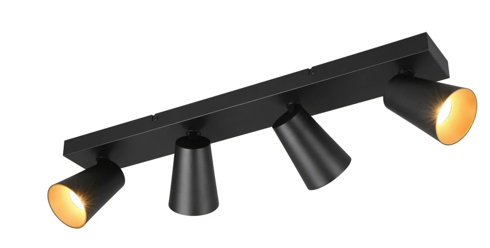 Trio Leuchten 817100432 SHARP - Čtyřbodové stropní svítidlo v černé barvě, 4 x GU10