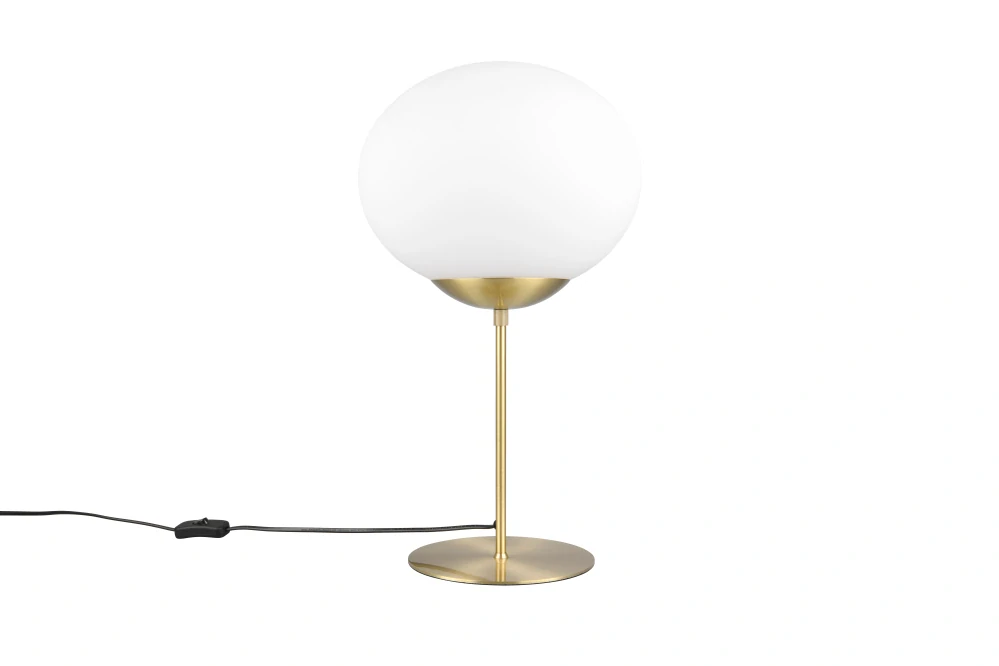 Trio Leuchten 563100108 FOMENTO - Mosazná stolní lampa se skleněným stínidlem, 1 x E27, Ø 30cm
