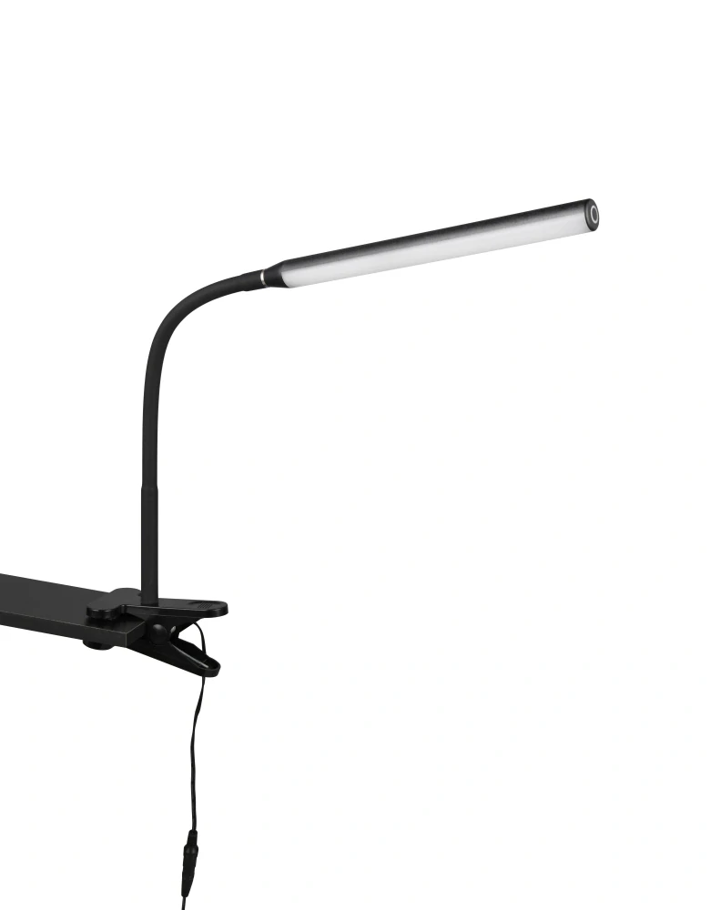 Trio Leuchten R57941132 NEVADA - Dotykem stmívatelná LED černá lampička se skřipcem s možností změny barvy světla, LED 5W, 3000+4000+5000K