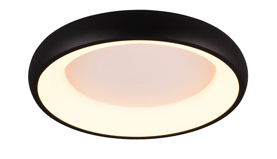 Trio Leuchten 649614532 CARDONA - LED černé stropní kulaté svítidlo stmívatelné běžným vypínačem a změnou barvy světla, LED 29W, 2300+3000+4000K, Ø 46cm