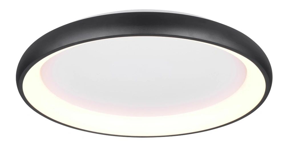 Trio Leuchten 649617532 CARDONA - LED černé kulaté svítidlo stmívatelné běžným vypínačem a změnou barvy světla, LED 59W, 2300+3000+4000K, Ø 75cm