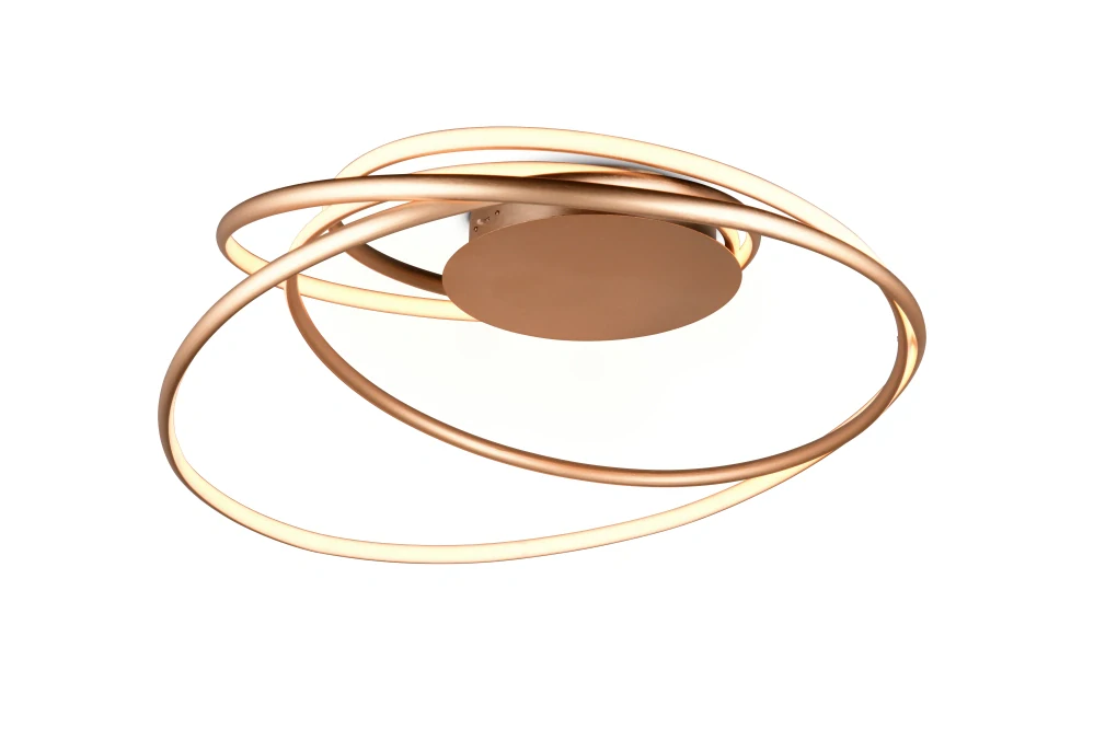Trio Leuchten 644310179 NALA - Stropní lustr stmívatelný klasickým vypínačem ve zlaté barvě, LED 57W, 2300+3000+4000K, 6800lm, Ø 72cm