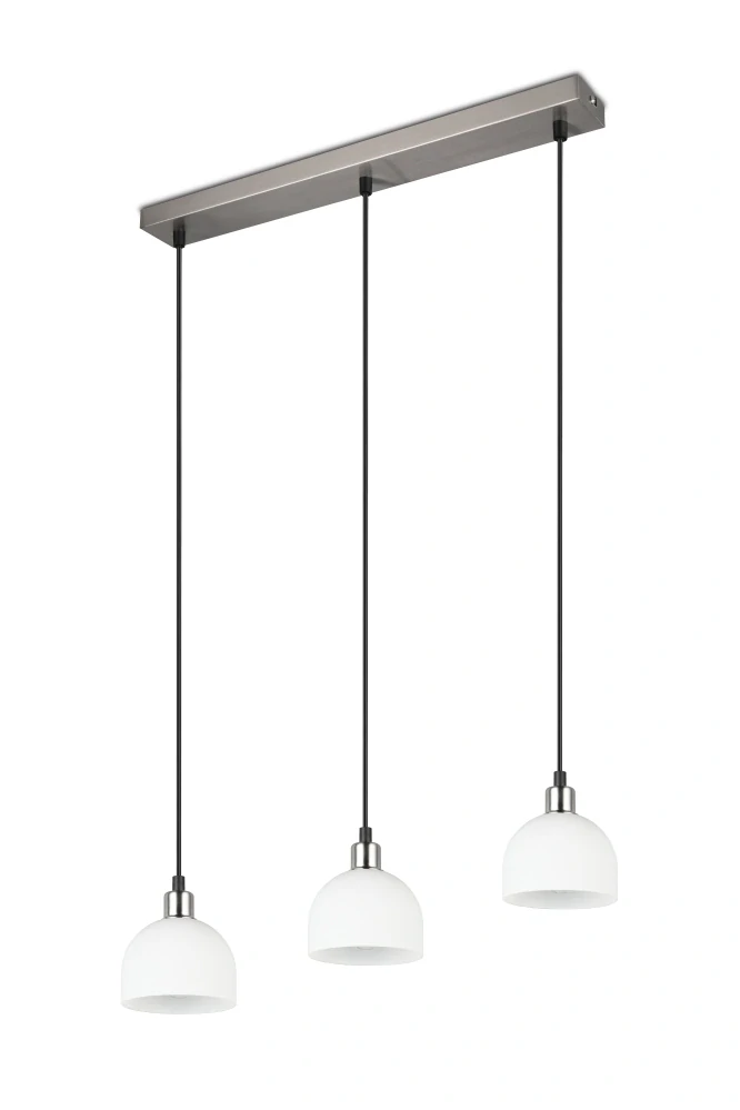 Trio Leuchten R31863007 MOLLY - Závěsné trojramenné svítidlo s mléčnými skleněnými stínidly, 3 x E14, 60cm