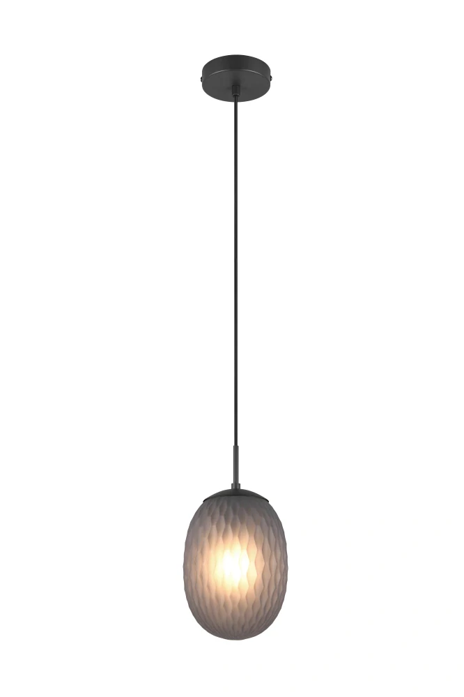 Trio Leuchten 364200154 FACETTE - Závěsný kuchyňský lustr se skleněným stínidlem, 1 x E27, Ø 17cm