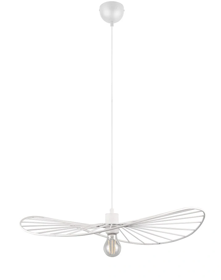 Trio Leuchten R31451031 CHAPEAU - Závěsné kovové vintage svítidlo v bílé barvě, 1 x E27, Ø 60cm