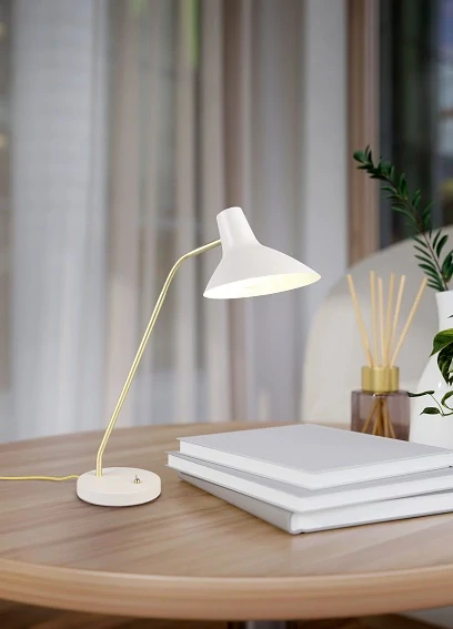 Trio Leuchten 563400176 TRAVELLER - Stolní šedá lampa s husím krkem 1 x E27