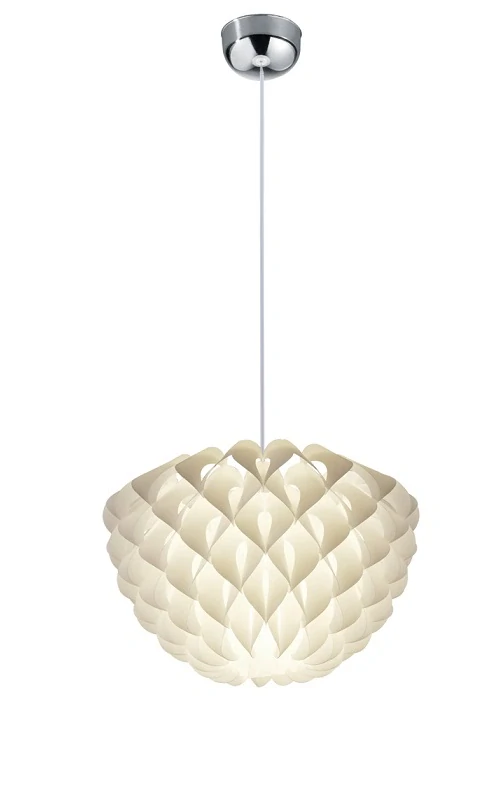 Trio Leuchten R30540101 TILIA - Moderní závěsný lustr v bílé barvě, 1 x E27