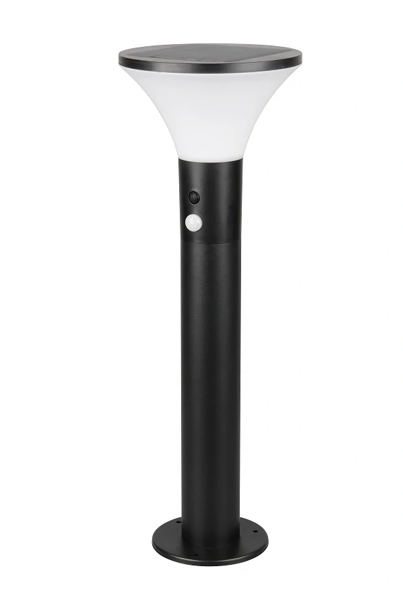 Trio Leuchten R54676132 GORDA - LED stojací venkovní hybridní solární svítidlo se soumrakovým čidlem v černé barvě, LED 3,5W, 500lm, 4000K, IP44, 57cm