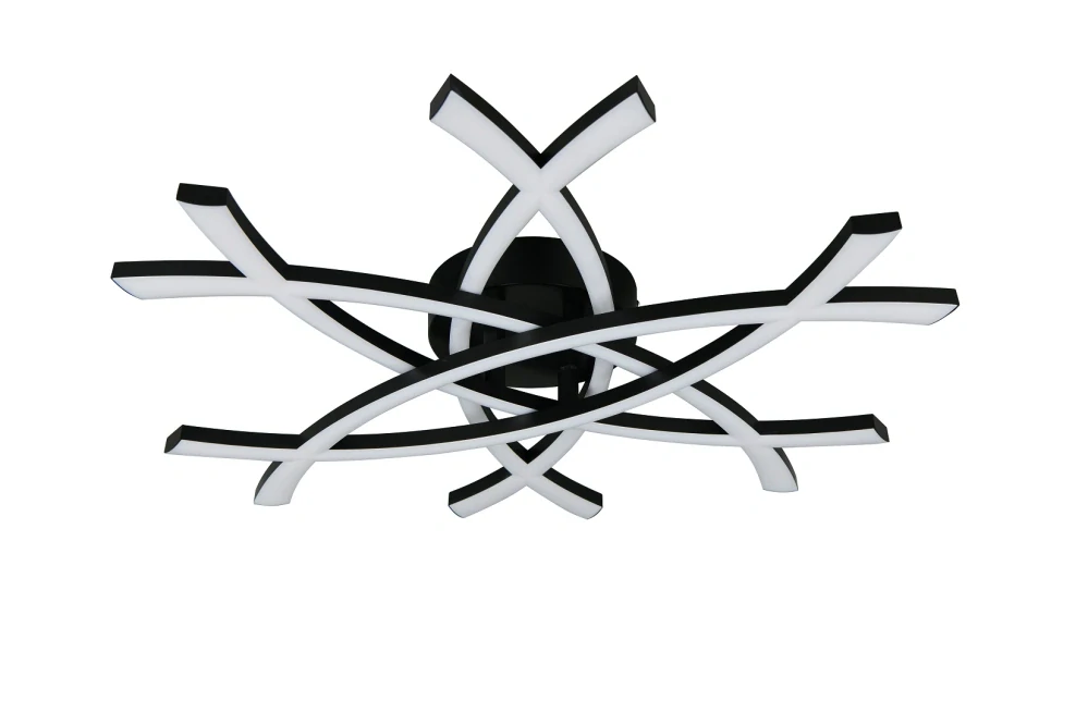 Trio Leuchten R63691132 POLLOCK - Stropní LED černé svítidlo 62 x 59cm, 33W, 3800lm, 3000K