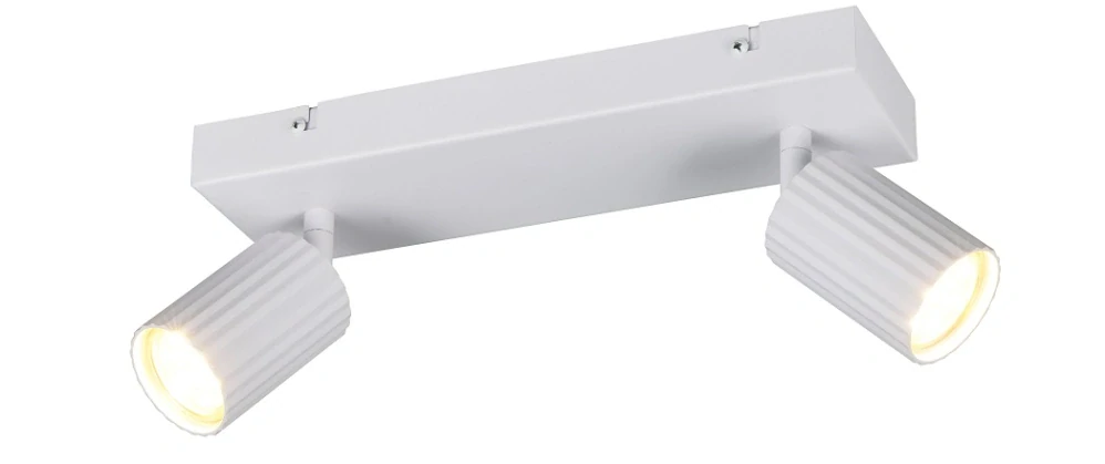 Trio Leuchten 867700231 SOKA - Stropní nebo nástěnné bodové svítidlo v bílé barvě, 2 x GU10, šířka 30cm