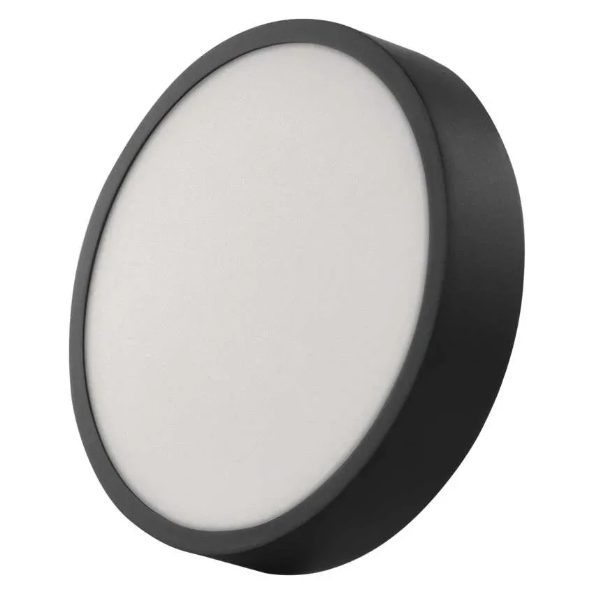 EMOS ZM5343 NEXXO - Přisazený stropní LED panel v černé barvě, 21W, 1900lm, 3000 + 3500 + 4000K, IP40/IP20, Ø 22,5cm