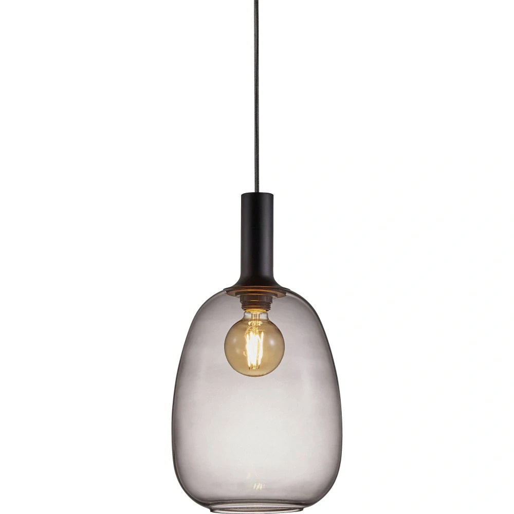 Nordlux 47303047 ALTON - Závěsný lustr s kouřovým stínidem, 1 x E27, Ø 23cm