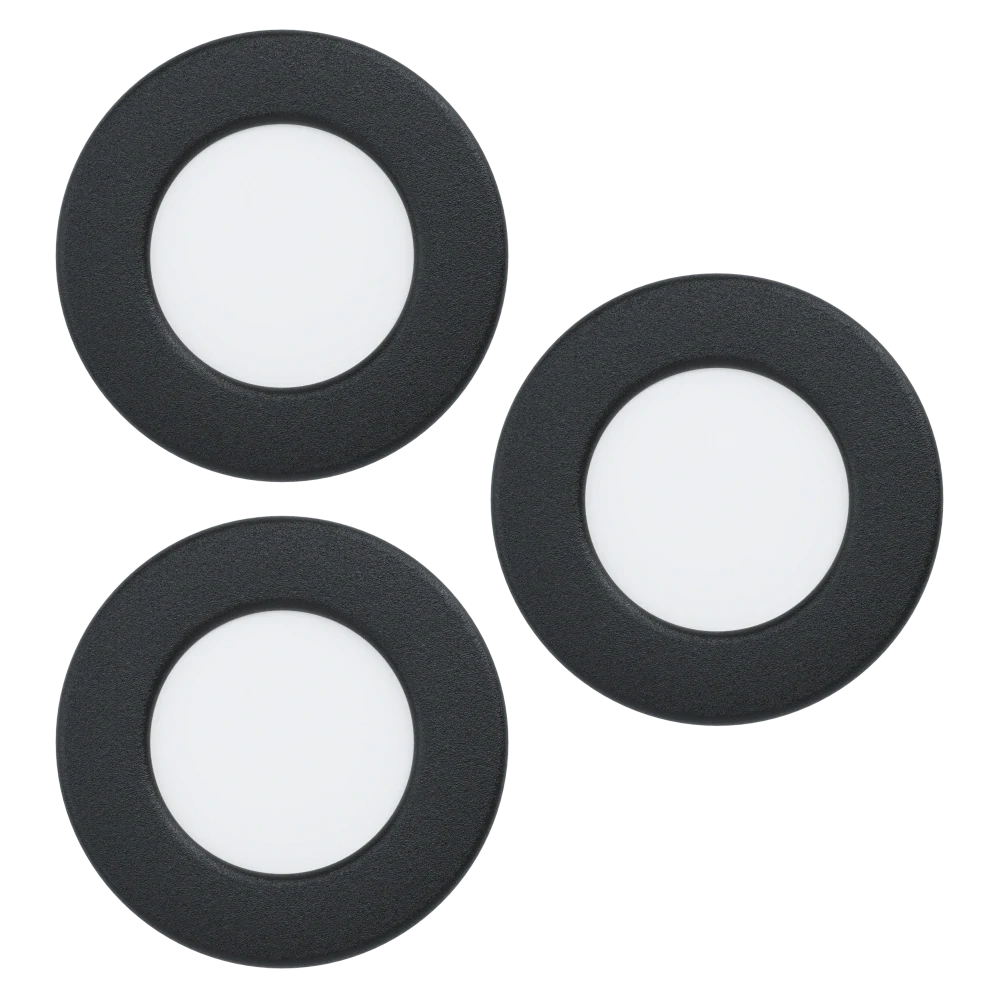 Eglo 901425 FUEVA 6-Z - 3 ks LED podhledových RGB svítidel ovládaných ovladačem, nebo z mobilní aplikace, LED 3 x 2,8W, Ø 8,8cm