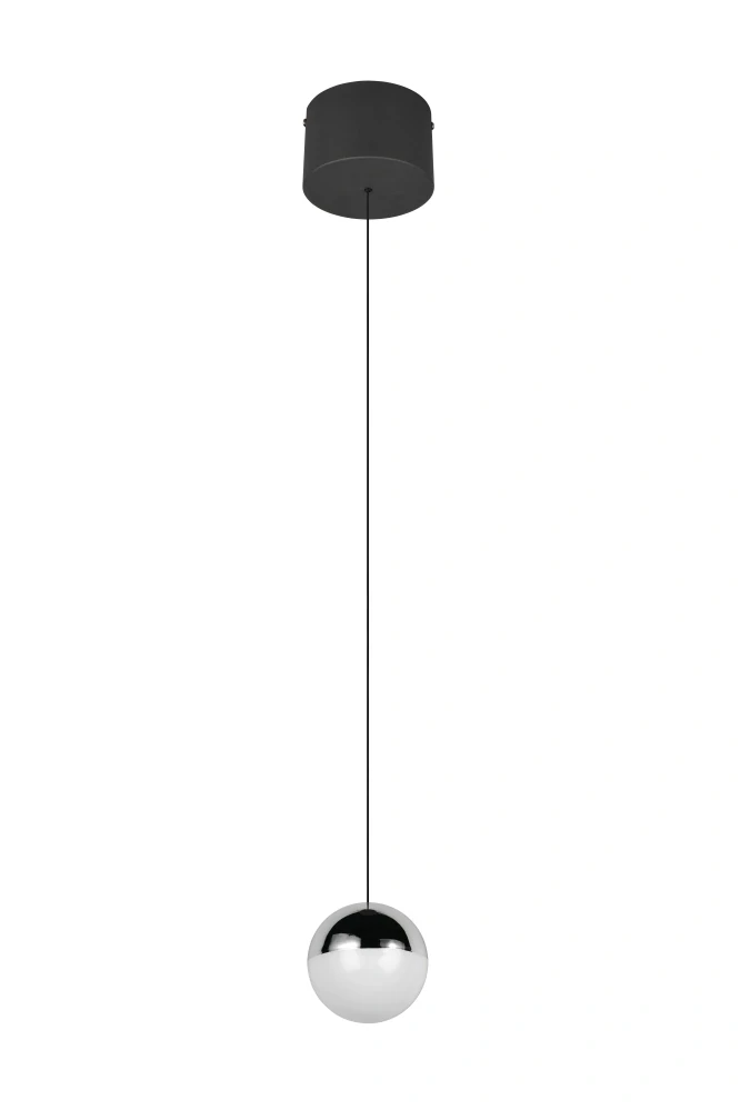 Trio Leuchten R33551106 SENTA - Závěsné barové svítidlo se stínidlem v lesklém chromu, LED 5W, 4000K