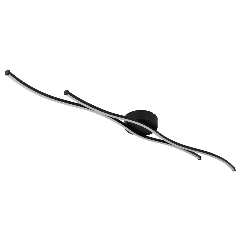 Globo 67336-30 BOYD - Moderní LED stropní lustr v černé barvě, LED 30W, 3000K , 110,4cm