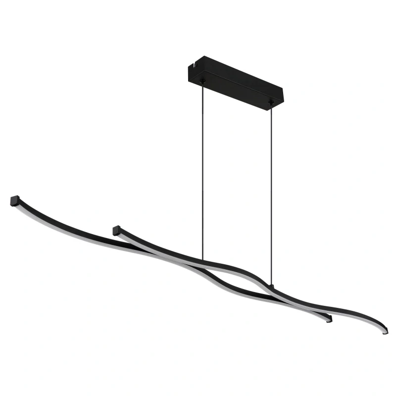 Globo 67336-30H BOYD - Moderní LED závěsný lustr v černé barvě, LED 30W, 3000K , 110,4cm