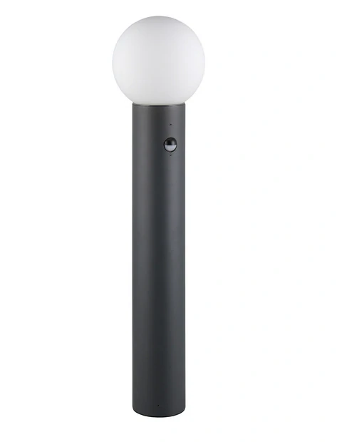 Trio Leuchten 469869142 MURES - Stojací zahradní lampa s čidlem v antracitové barvě, 1 x E27, IP44, 80cm