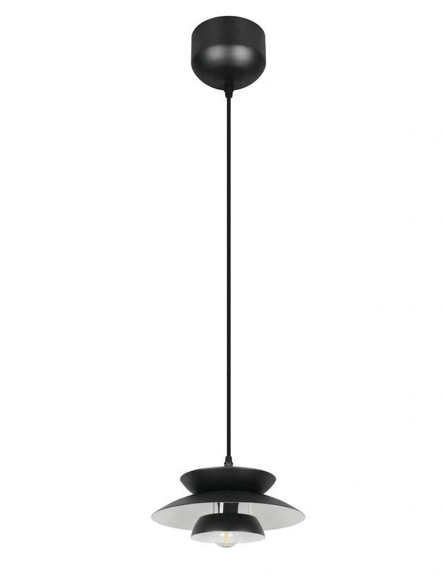 Trio Leuchten R36841032 AMARILA - Kuchyňslý lustr v černé barvě, 1 x E27, Ø 25cm