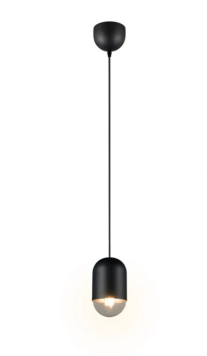 Trio Leuchten R36311032 NARA - Závěsné černé kuchyňské svítidlo, 1 x E27
