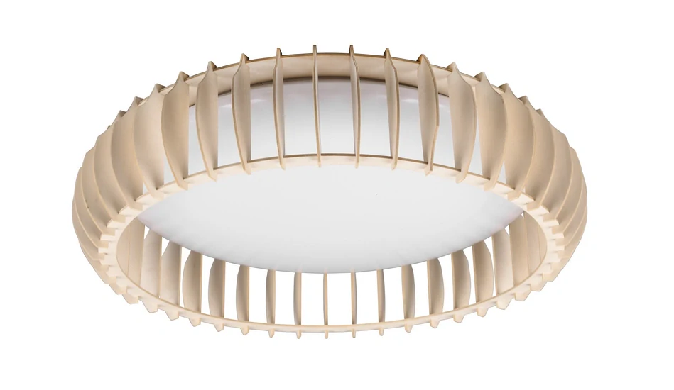 Trio Leuchten R62171930 MONTE - Stropní dřevěný lustr stmívatelný ovladačem, LED 38W, 3000 - 6500K, Ø 60cm