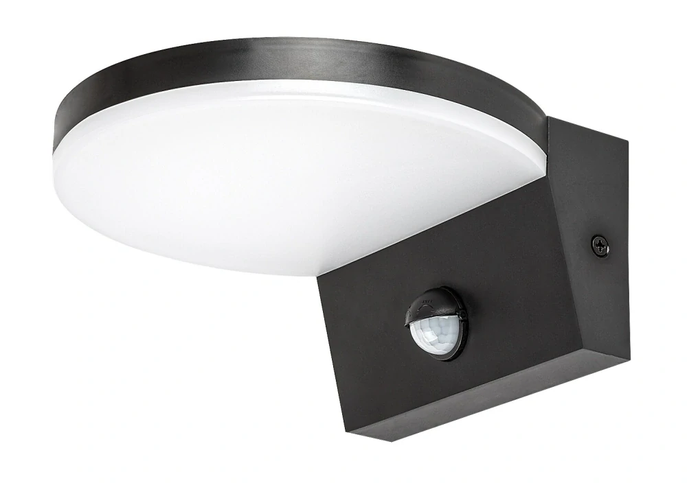 Rabalux 77119 BATIDA - Nástěnné LED venkovní svítidlo v černé barvě s PIR čidlem, LED 9W, 2700 / 4000 / 6500K, IP54