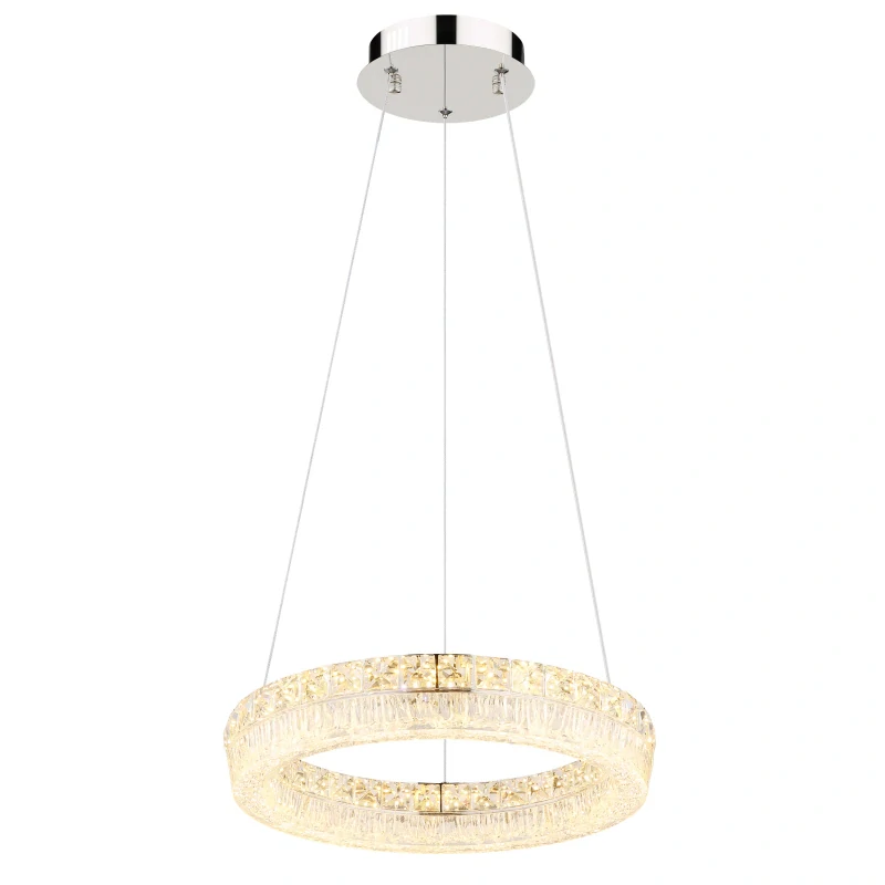 Globo 67387-24 LAUREL - Křišťálový závěsný lustr stmívatelný ovladačem, LED 24W, 2700–6000K, Ø 40cm