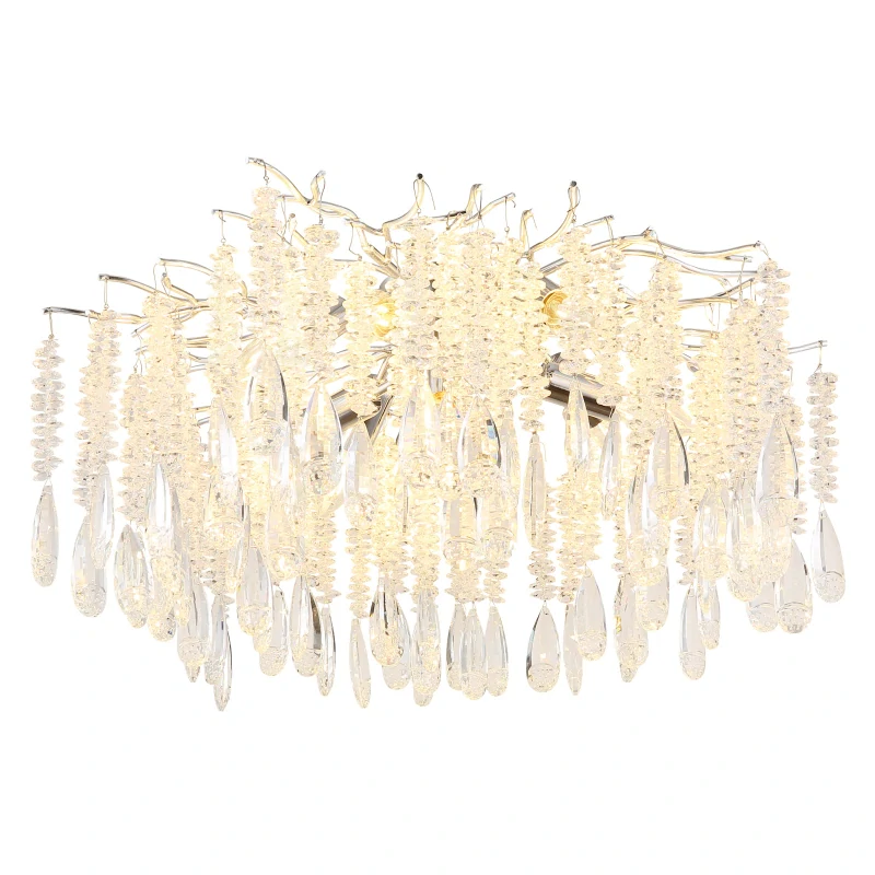 Globo 64141D KINGA - Stropní lustr se skleněnými krystaly, 8 x E14, 60cm