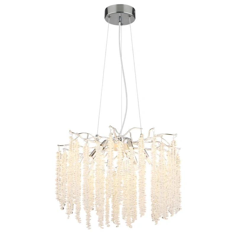 Globo 64137-6 LAVERNE - Závěsný lustr s krystaly, 6 x G9, 50cm