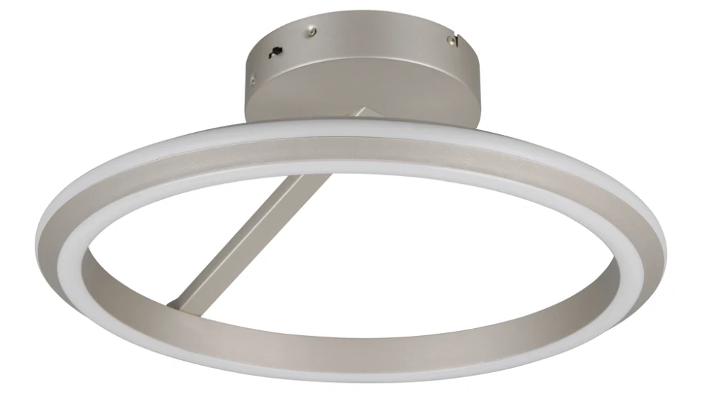 Trio Leuchten 635510107 AMADOR - Vypínačem stmívatelné stropní kruhové svítidlo v matném niklu, LED 34W, 2300+3000+4000K